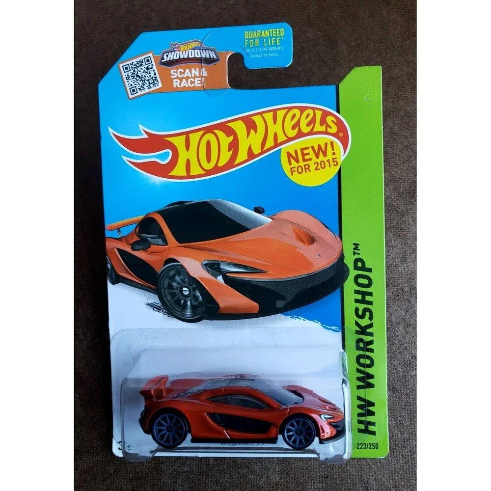 Hot Wheels McLAREN P1 Dark Orange #223 HW WORSHOP 2015 GARAGE SERIES Grey 10-SP